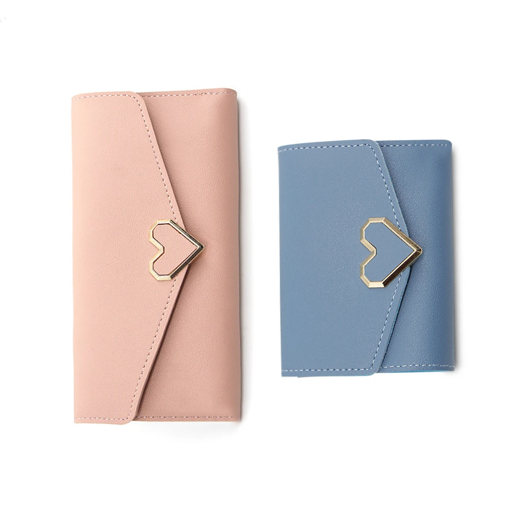 

Wallets Clutch Bags Women Female Wristlets Coin Purse Money Card Holder Solid color pink bag black PU Leather long short Wallets
