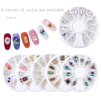 

Mixed Size Alien Stone AB Color Nail Rhinestone Irregular Beads Decorations In Wheel Crystals DIY UV Gel