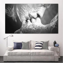 Абстрактная картина маслом без рамы Love Kiss Wall Art, печать на холсте, картины для гостиной, современные картины, украшение дома