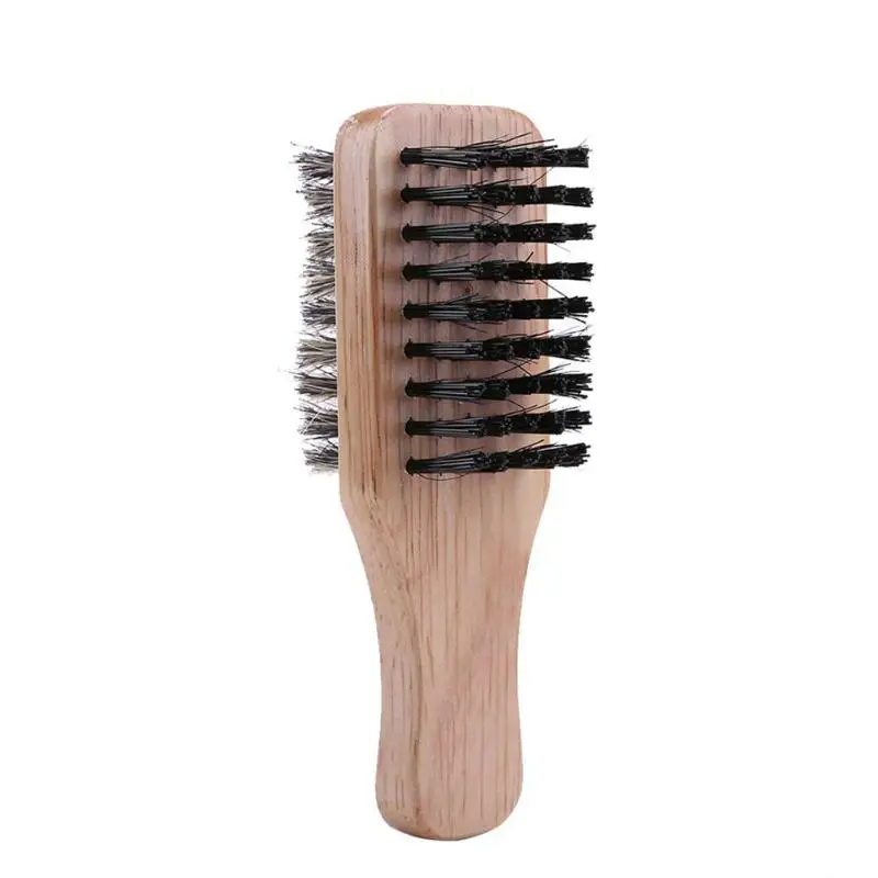 Двухсторонняя Мужская Борода кисточка с деревянной ручкой усы сообщение бритвенный гребень четыре размера бритвы и аксессуары для бритья щетка для волос