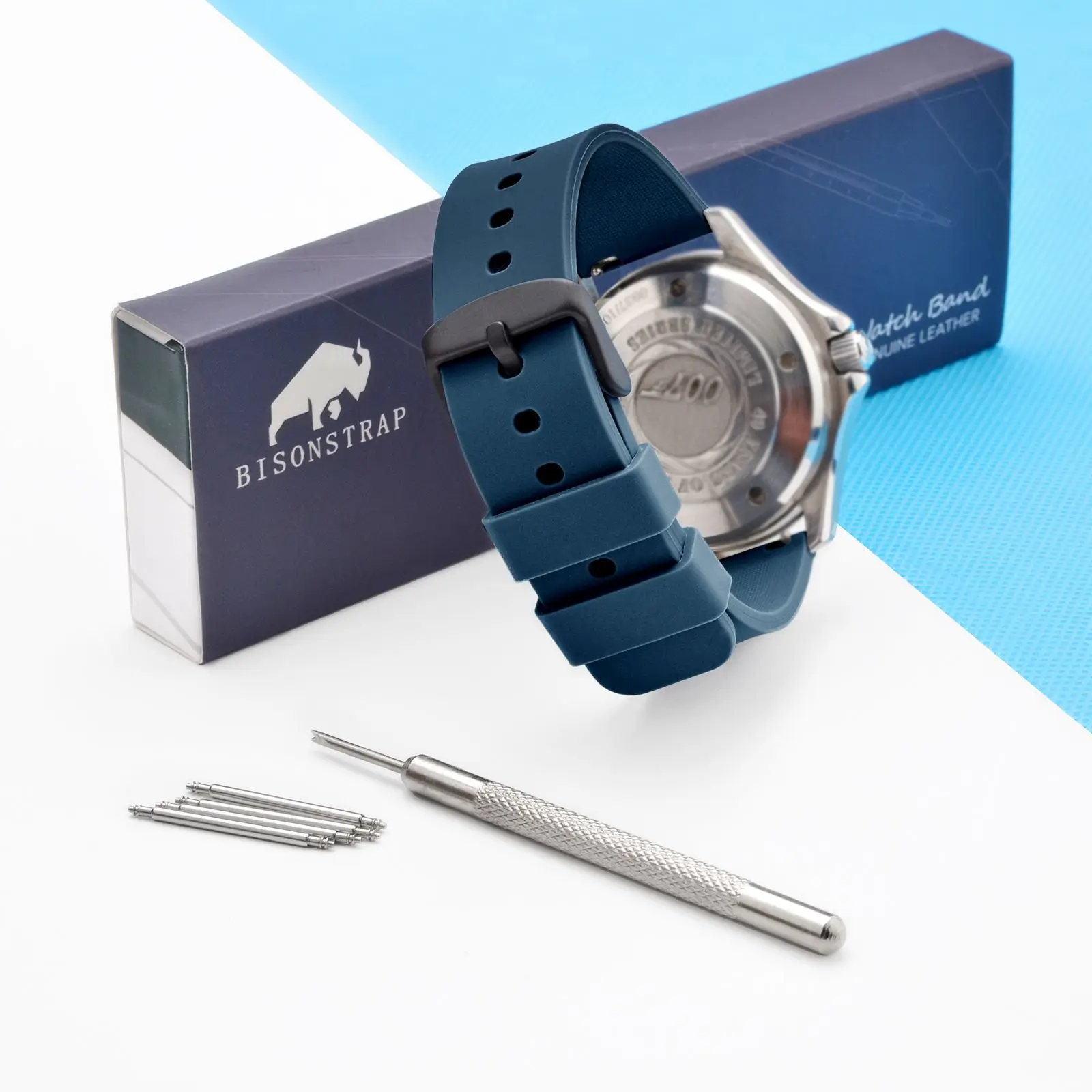 BISONSTRAP Silicone Watch Strap for Men Women 14mm 18mm 22mm 24mm waterproof Sports Watch Band Quick Release Watch accessories