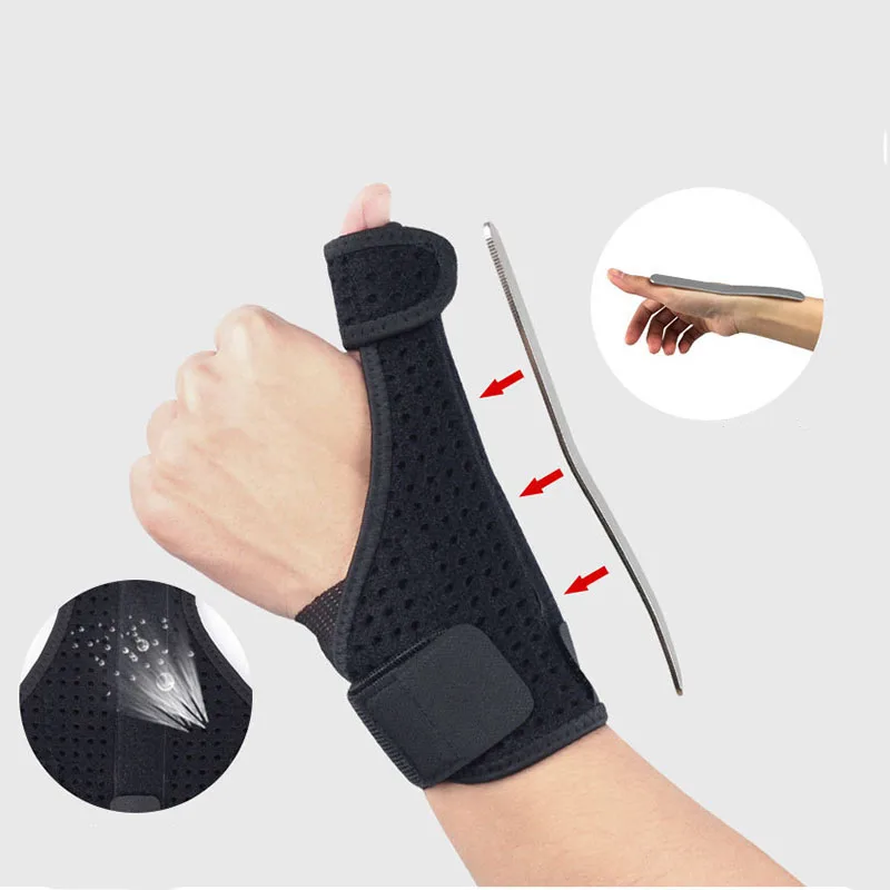 

1PCS Adjustable Thumb Wristband Detachable Spring Steel Hand Palm Wrap Right or Left Hand Support Corrector Bandage Wrist Brace