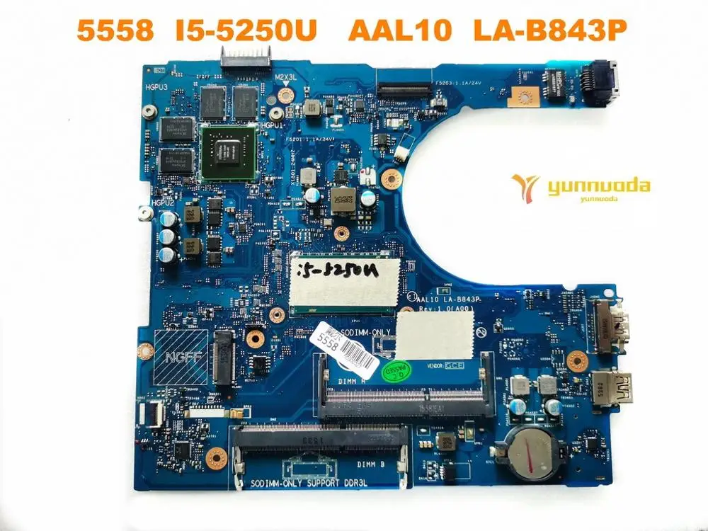Original For Dell 5558 Aptop Motherboard 5558 I5 5250u l10 La B843p Tested Good Free Shipping Laptop Motherboard Aliexpress