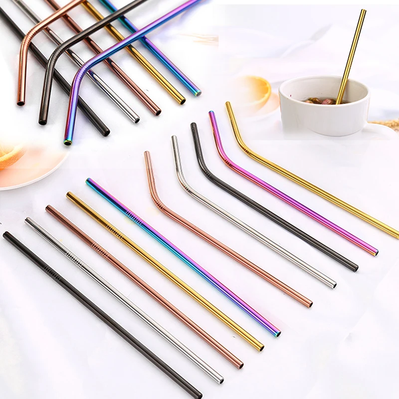 Paille à boire réutilisable en métal 304 pailles en acier inoxydable | 2019 accessoires de qualité supérieure pour Bar fête, Pajitas Acero inoxydable