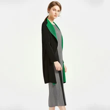 Miyake складывается осень зима Женская куртка мода двойной утолщенный носить как повседневные куртки с длинным рукавом пальто для женщин 2224