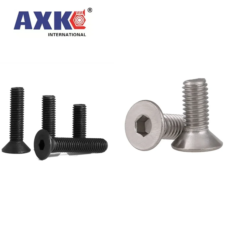 

50 /10pcs M2 M2.5 M3 M4 M5 M6 M8 DIN7991 Stainless Steel 304 or Black Grade 10.9 Hexagon Hex Socket Flat Head Countersunk Screw