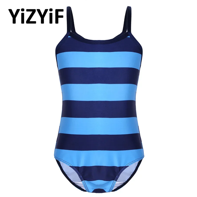 YiZYiF/детский купальный костюм для подростков цельный купальник на бретельках в