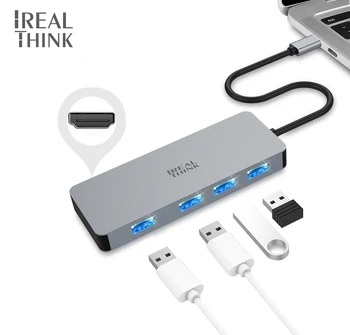 

IREALTHINK USB C HUB Type-C adapter to 4K HDMI USB3.0 HUB Tablet/Macbook accessories hub Connectors usb hub HDMI