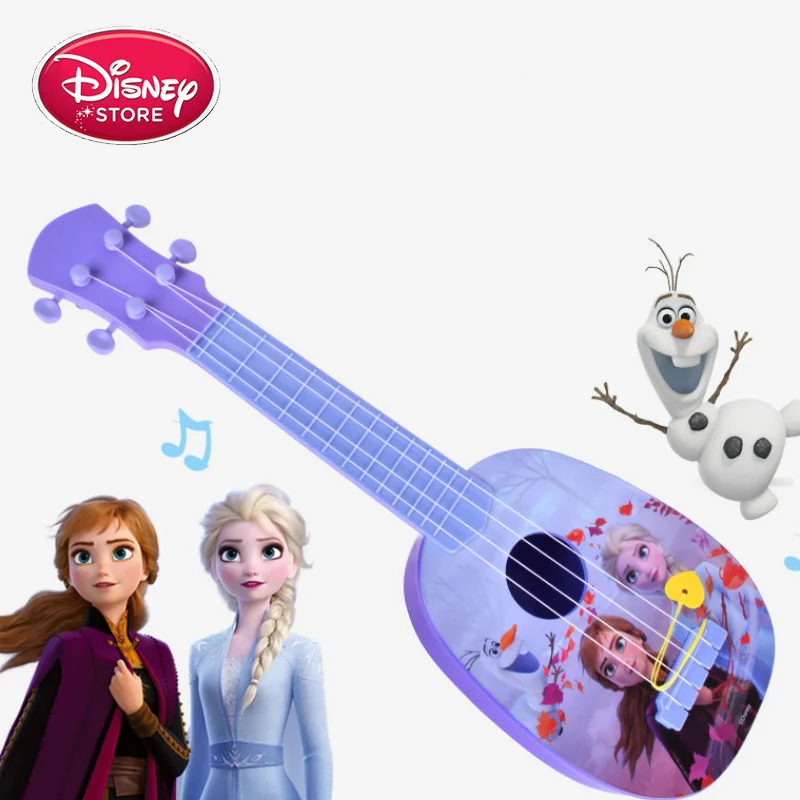 Disney Frozen 2 Ukulele Toy Children's Guitar Can Play Beginner Musical Instruments Princess Toys for Baby Kids Girls Gift