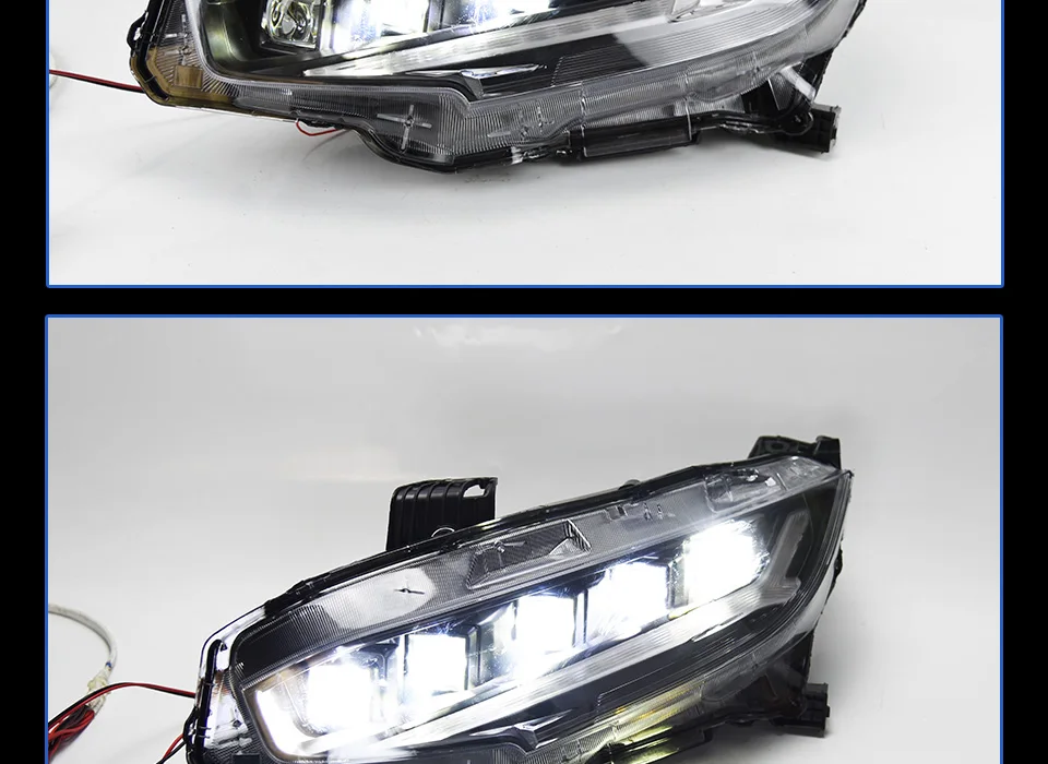 Головной фонарь для Honda CIVIC X G10- фары Противотуманные фары Дневные ходовые огни DRL H7 светодиодный Биксеноновая лампа автомобильные аксессуары