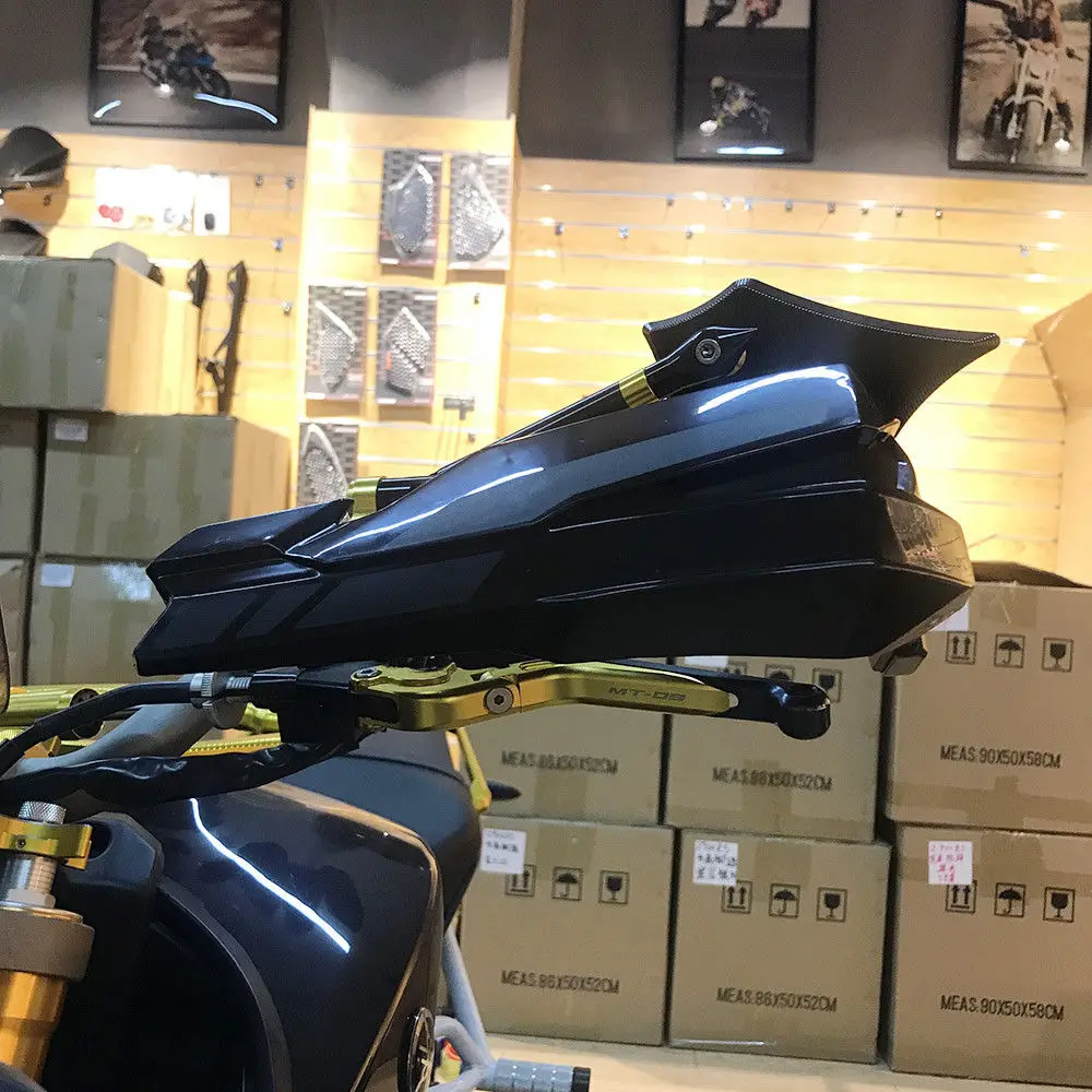 Защита для руля мотоцикла черная защита на руль со светодиодной подсветкой Yamaha MT