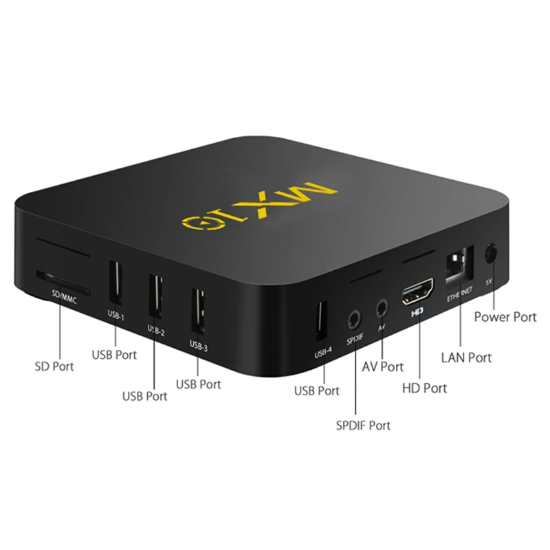 MX10 Android 8,1 Смарт ТВ приставка RK3328 четырехъядерный 64 бит 4 ГБ 32 ГБ HD 2,0 Wifi 100M LAN VP9 4K медиа приставка PK X96 mini
