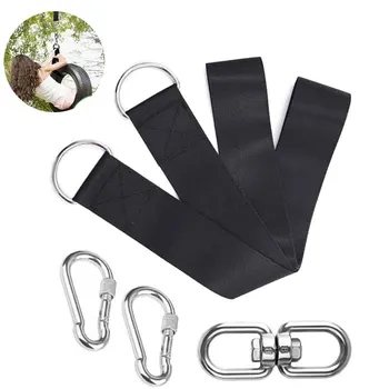 

Tree Mount Swing Rope Bandage Carabiner Heavy Duty Hanging Strap Extension Easy Install Hammock Attachment Outdoor Activities