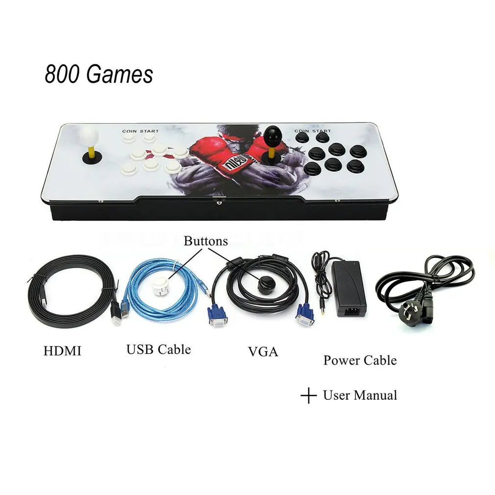 

800 In 1 TV For Jamma Arcade Game Console Kit Set Double Joystick HDMI VGA Interface Home Children Playing Console UK/US/AU Plug
