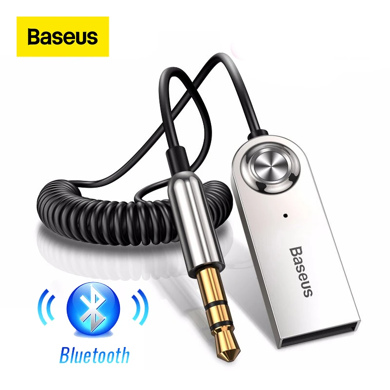 Baseus 車用のbluetoothアダプター 3 5mmコネクタ ハンズフリー 自動送信機および受信機キット 5 0 Bluetooth Car Kit Aliexpress