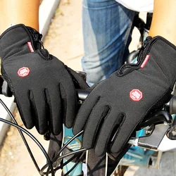 Winter Mens Women Cycling Anti-Slip Motorcycle Windproof Bike Gloves Anti-Shock Full Finger Mountain Bicycle Gloves