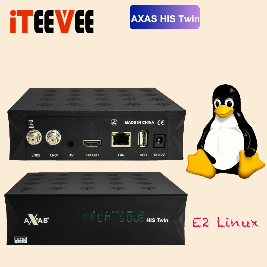 Axas His Twin DVB S2/S HD спутниковый ТВ приемник WiFi + Linux E2 Open ATV 6 4 TV Box с поддержкой камер