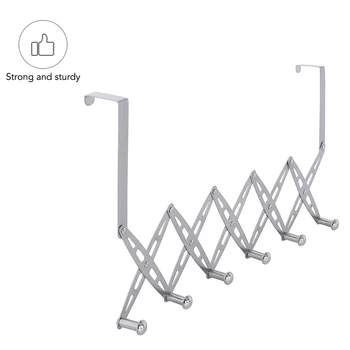 

Multipurpose Portable Hanger Drill-Free Stainless Steel Retractable Folding Hook Coat Hat Hanger For Kitchens Bathroom Office