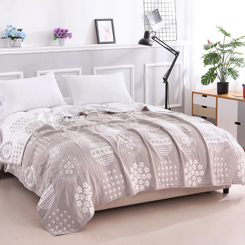 Breathable Gauze Bedding Cover Travel Plaid Office Airplane Sleeper Coverlet Bedspread Couch Canap Quilt