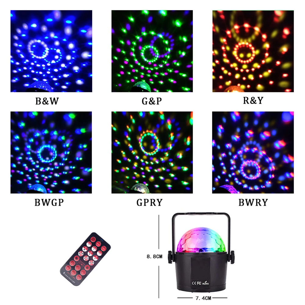 Диско шар светомузыка цветомузыка свет лазерный проектор балка светодиоднаястробоскоп для дискотеки led par дискошар свето музыка дома под музыку сценическое освещение дискотека лазерное шоу dj страбоскоп новогодний