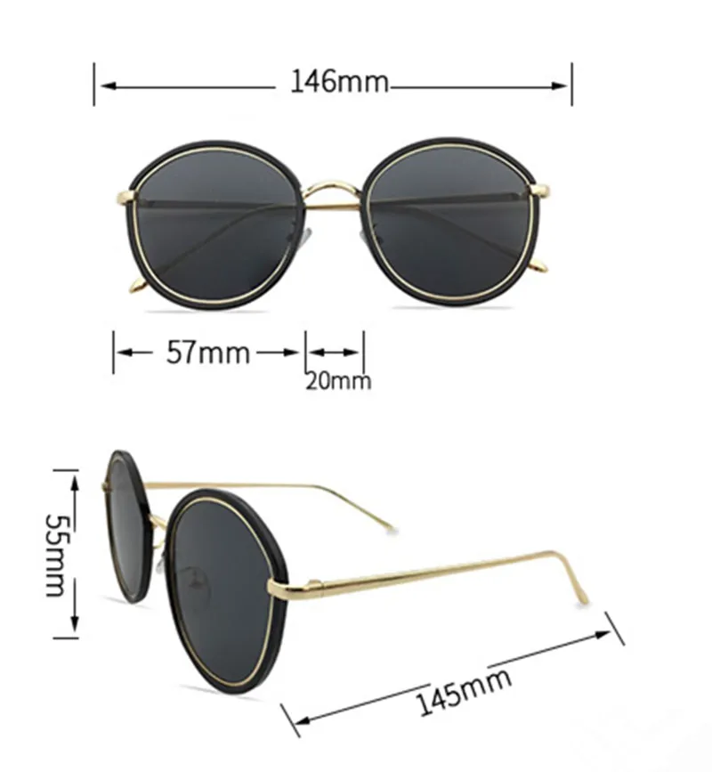 VWKTUUN Round Sunglasses Women Oversized Vintage Irregular Glasses Female Sport Eyewear Mirror Shades UV400