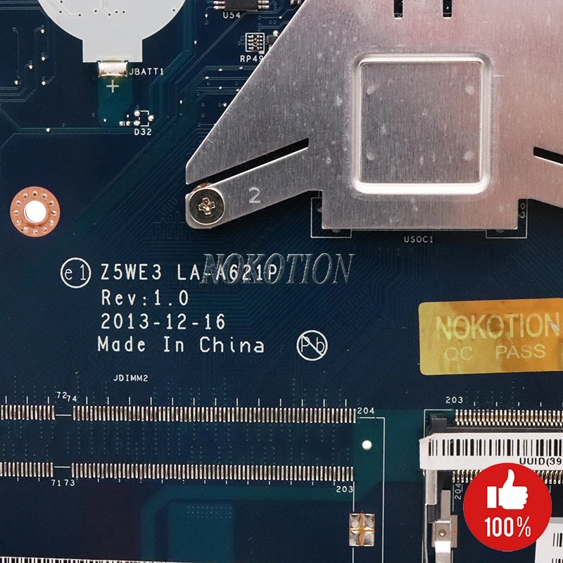 NOKOTION для Acer aspire E1 510 2500 материнская плата ноутбука NBY4711002 NB.Y4711.002 Z5WE3 LA A621P DDR3 SR1SG N2820