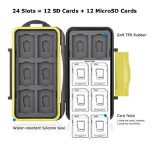 12 слотов камерный Органайзер пылезащитный анти шок переноски Висячие аксессуары портативный водонепроницаемый жесткий корпус ABS карты памяти Чехол