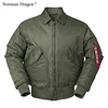 CWU/45P high quality thick nylon mens bomber jacket winter green black padded pilot flight jacket windproof ► Photo 1/6