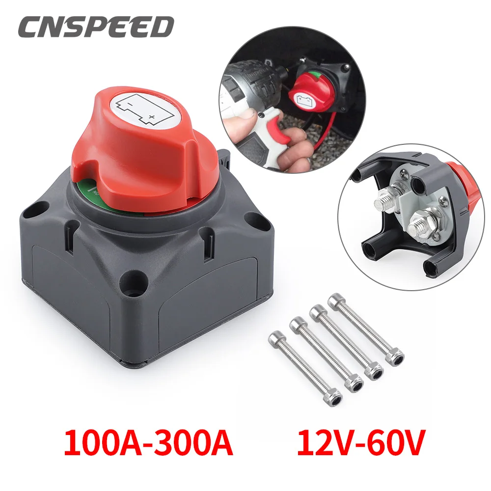 (On/Off) DC 12V-60V 100A-300A Car RV Boat Marine Battery Selector Isolator  Disconnect Switch Rotary Cut Battery Circuit Cutter - AliExpress