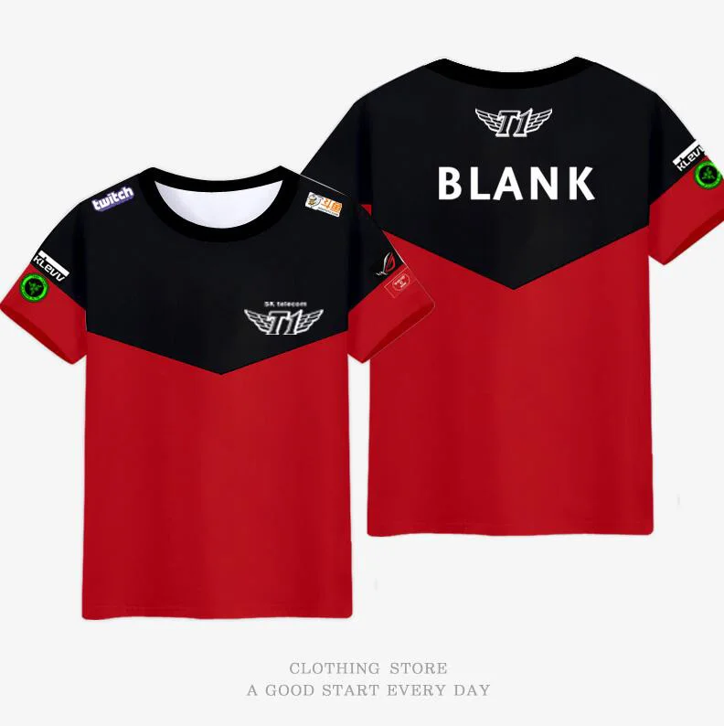 BL Faker bang SKT T1 футболка LCK Весенняя команда чемпионов Джерси SKTT1 Футболка мужская Faker Peanut Bang Wolf SKT1 рубашка игровые футболки - Цвет: BL
