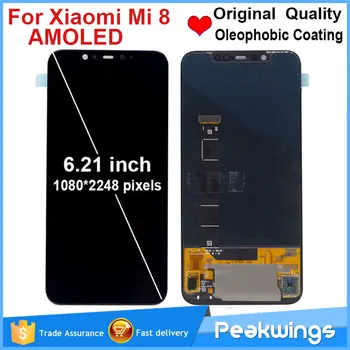 

Original 6.21'' Display For Xiaomi Mi 8 AMOLED LCDTouch Screen Digitizer Assembly Replacement For Xiaomi Mi8 Display
