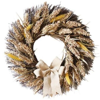 

Simulation Garland, Thanksgiving American Home Garland, Wheat Ears, Grain Harvest Festival Decorations, Rattan Ring
