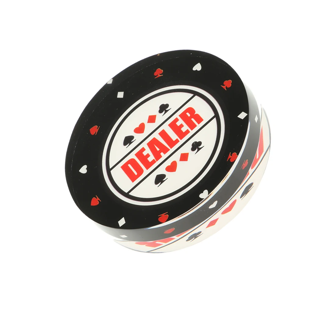 Professional Casino Board Games Accessory Round Dealer Button 3inch