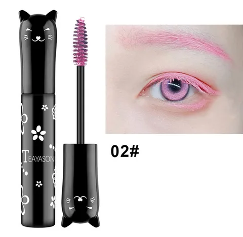 Eyes Makeup Color Mascara  Waterproof Fast Dry Cute Lengthening Curling Cosplay Purple Black White Ink  Cosmetic TSLM1