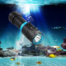 Подводное 100 м подводный вспышки светильник 5000LM XM-L2 светодиодный фонарь Водонепроницаемый светодиодный фонарь светильник вспышка лампа фонарь 18650