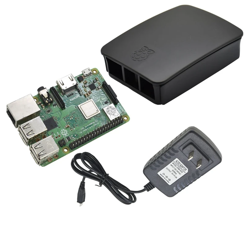 3 в 1 Raspberry Pi 3 Model B+(Plus)+ Abs чехол+ 5 В 3A адаптер питания для Raspberry Pi 3B