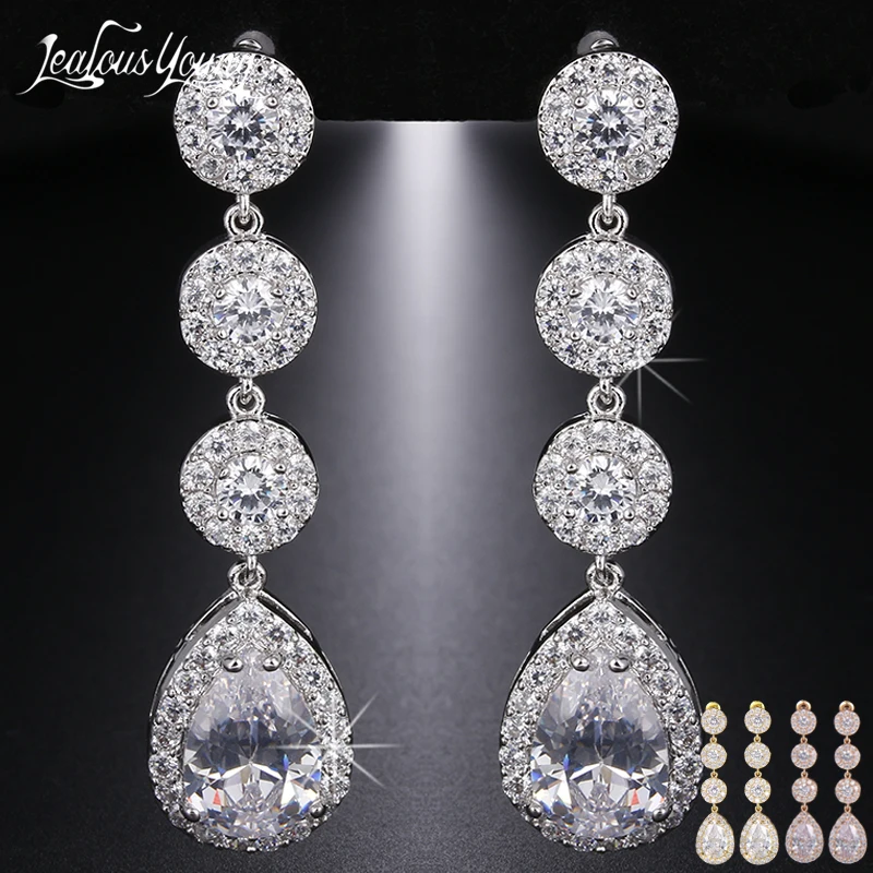 Серьги подвески женские с фианитами декорированные фианитами|earrings for|dropping earrings for womendrop |