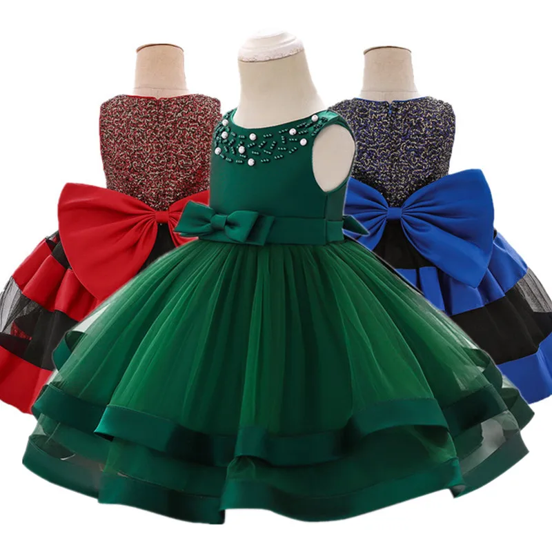 Skup Kwiat maluch dziewczynka niemowlę księżniczka sukienka dziewczynka suknia ślubna koronkowa tutu Kids Party Vestidos na 1 rok urodziny
