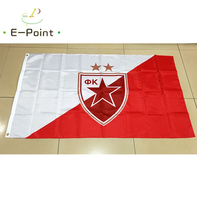 Serbia FK Crvena zvezda(FC Red Star Belgrade) 3 фута* 5 футов(90*150 см) размер рождественские украшения для домашнего флага баннер подарки