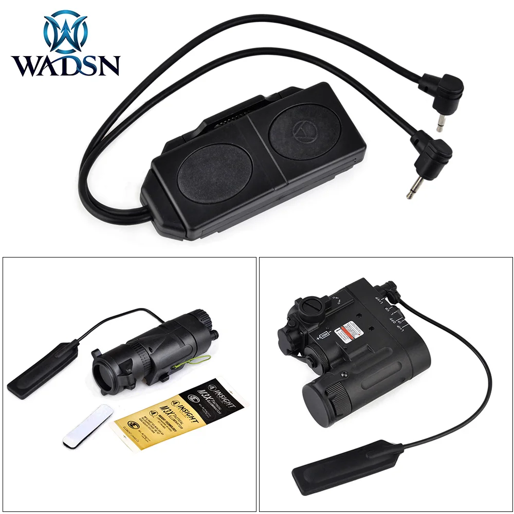 WADSN Тактический светильник для скаута DBAL-D2 красный точечный/ИК лазерный Белый светодиодный PEQ двойной переключатель давления M3X инфракрасный фильтр оружейный светильник