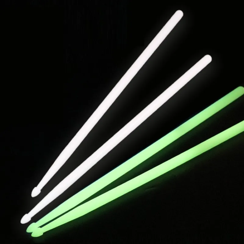 5A Luminous Drum Stick Nylon Fluorescent Drumsticks Glow in The Dark Bright Light Musical Instruments 1 Pair drum sticks drum percussion accessories drum accessories