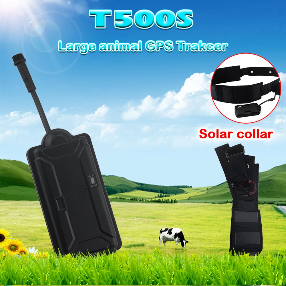 Gps локатор T500S 5000 мАч трекер для больших домашних животных Лошадь gps устройство слежения Солнечный ошейник gps трекер для отслеживания коров для управления фермами