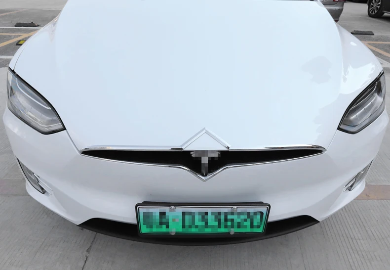 LUCKEASY ABS networ k модификация посылка для Tesla модель X- автомобиля Передняя сетка отделка полосы углеродного волокна