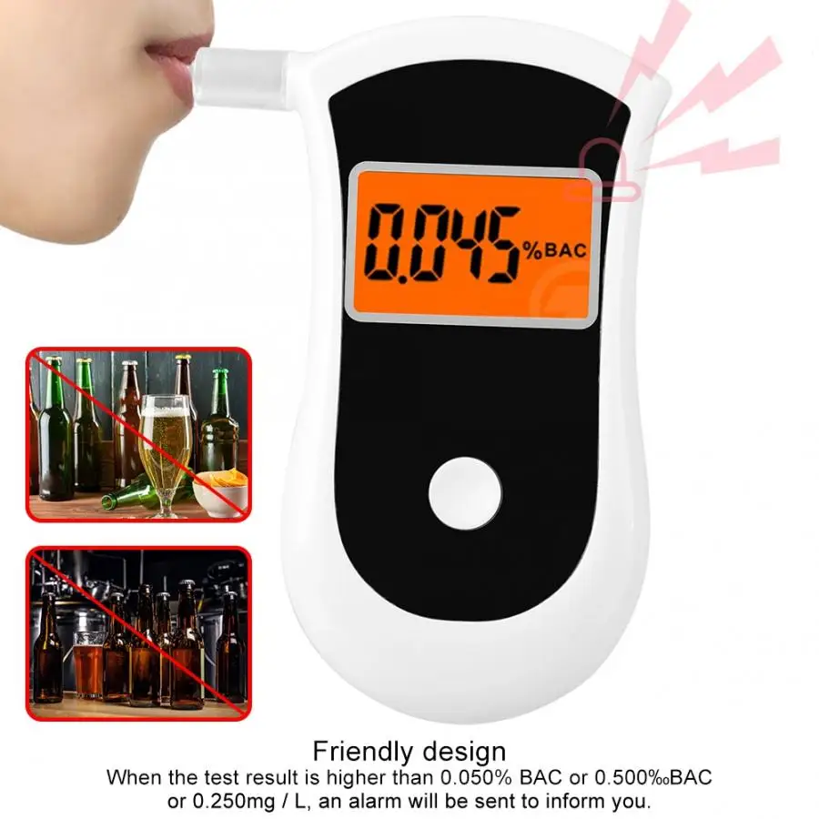 Portable LCD Breathalyzer Meter Analyzer Detector Advance Digital Breath Alcohol Tester | Безопасность и защита