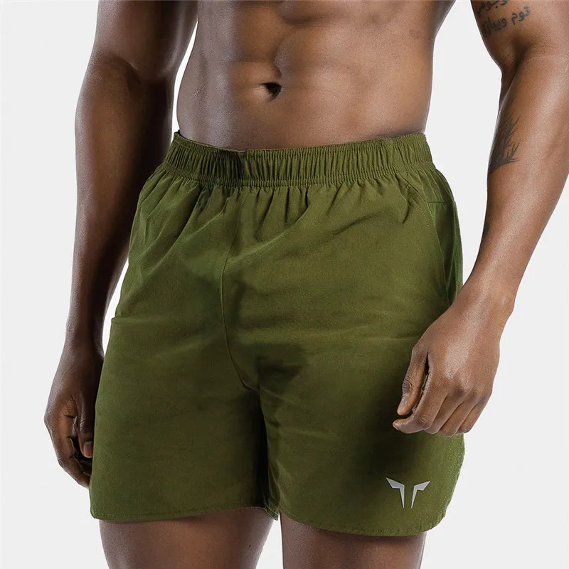 Уличная фитнес шорты летние мужские пляжные шорты мужские шорты кэжуал Мода, дизайн, стиль Мужские брендовые шорты - Цвет: green