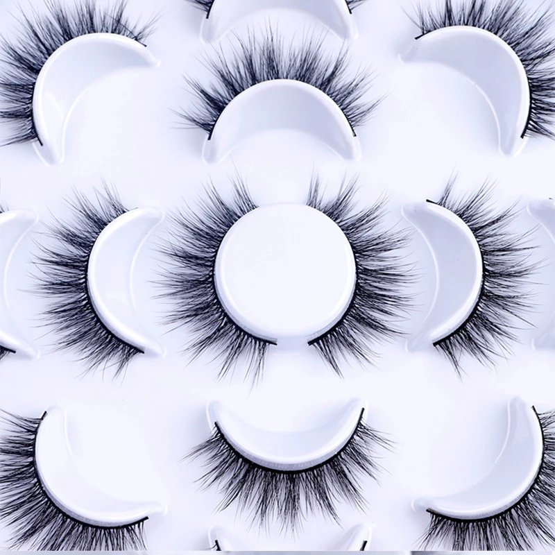 

100% Mink Eyelashes False Eyelashes Crisscross Natural Fake lashes Length 12mm Makeup 3D Mink Lashes Extension Eyelash Beauty