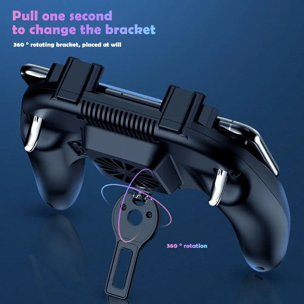  Hot Sale Cooling Fan Game Handle Delicate Design H12 Semiconductor Controller Telescopic Gamepad Jo