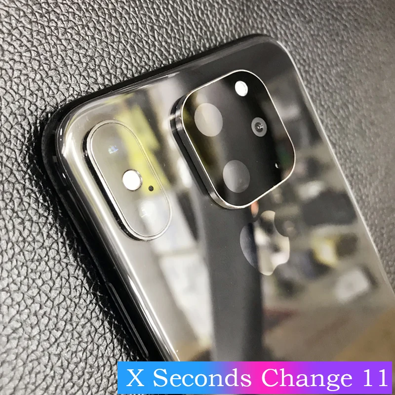 

Modified Sticker Camera Lens Seconds Change Cover For iPhone X XS MAX To Fake Camera For iPhone 11 Pro Max Glass Protector