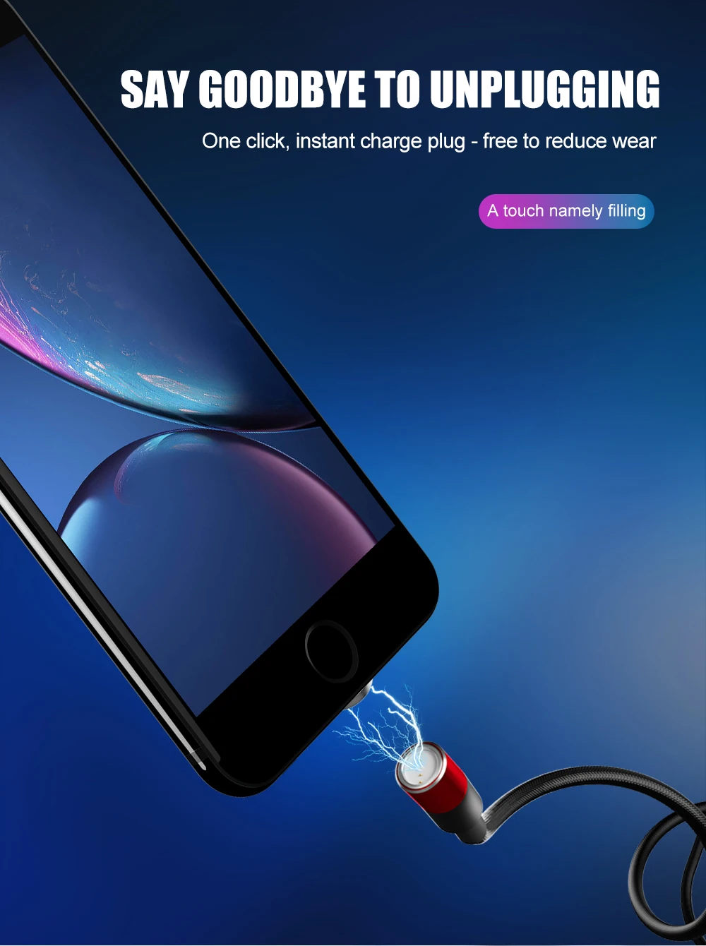 Магнитный кабель для Iphone/Micro USB/type C Магнитный кабель для быстрой зарядки 3 в 1 мобильный телефон для QC3.0 зарядки и передачи данных