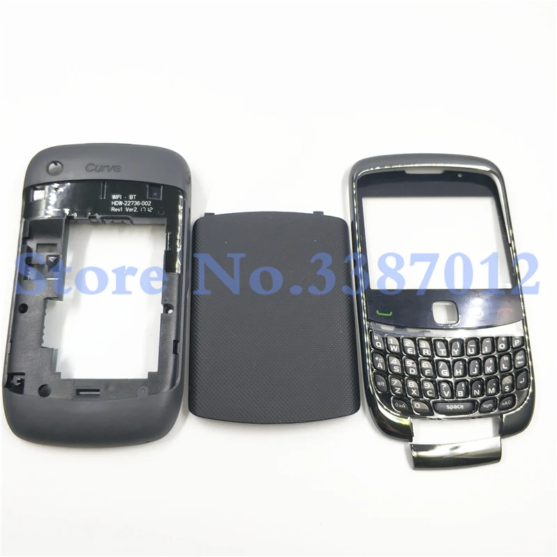 Полный Корпус в сборе для Blackberry Curve 9300 Корпус задняя крышка батареи чехол+ Боковая кнопочная панель